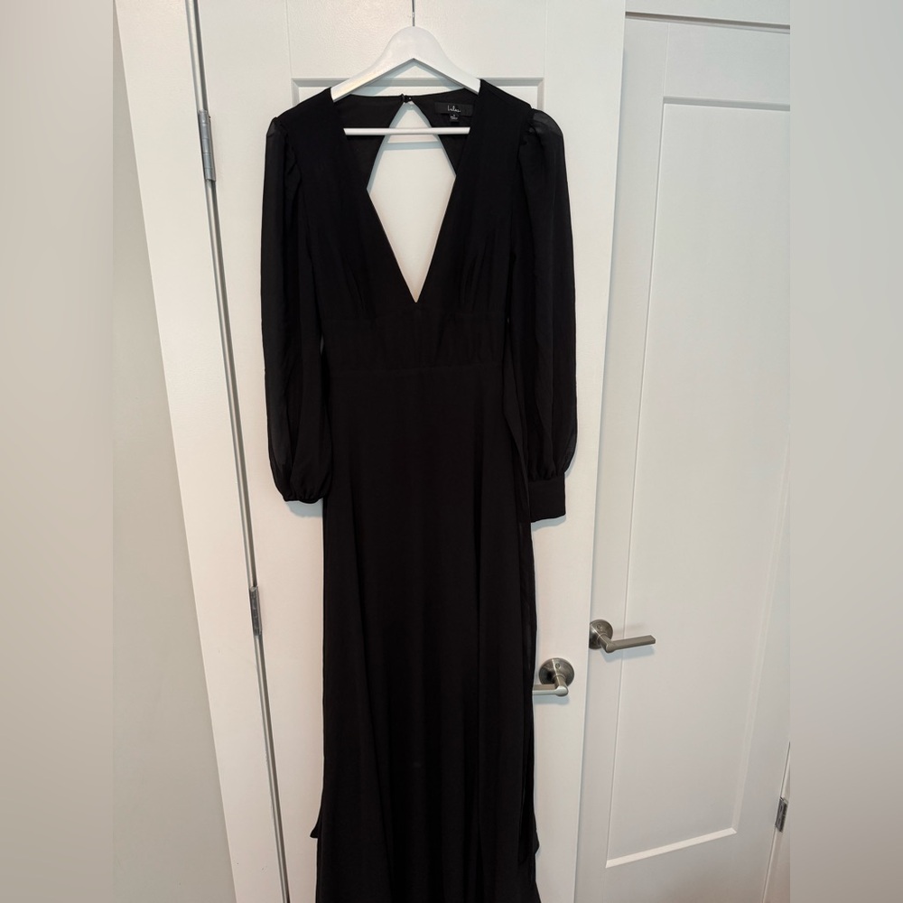 Lulu's Black Long Sleeve Dress